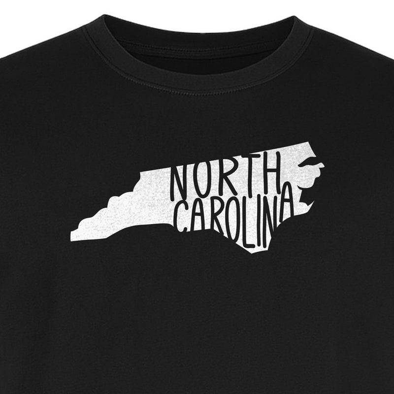 North Carolina Map T-Shirt, State Outline Graphic for NC Residents and Travel Gifts