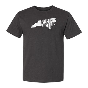 North Carolina Map T-Shirt, State Outline Graphic for NC Residents and Travel Gifts