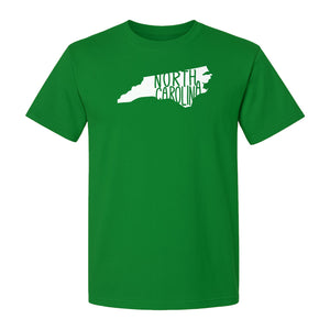 North Carolina Map T-Shirt, State Outline Graphic for NC Residents and Travel Gifts