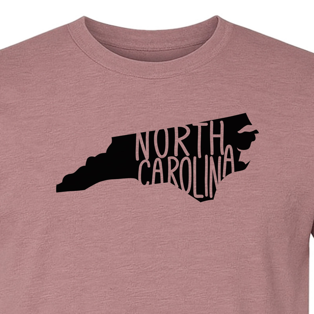 North Carolina Map T-Shirt, State Outline Graphic for NC Residents and Travel Gifts