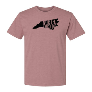 North Carolina Map T-Shirt, State Outline Graphic for NC Residents and Travel Gifts