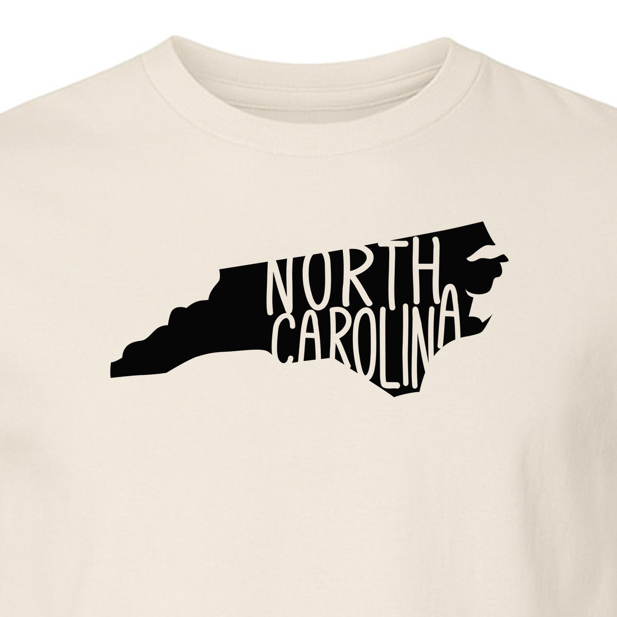 North Carolina Map T-Shirt, State Outline Graphic for NC Residents and Travel Gifts
