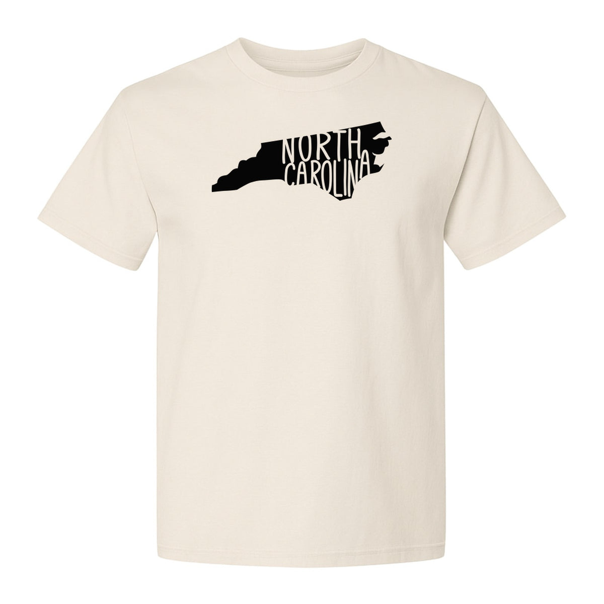 North Carolina Map T-Shirt, State Outline Graphic for NC Residents and Travel Gifts