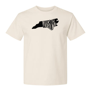 North Carolina Map T-Shirt, State Outline Graphic for NC Residents and Travel Gifts