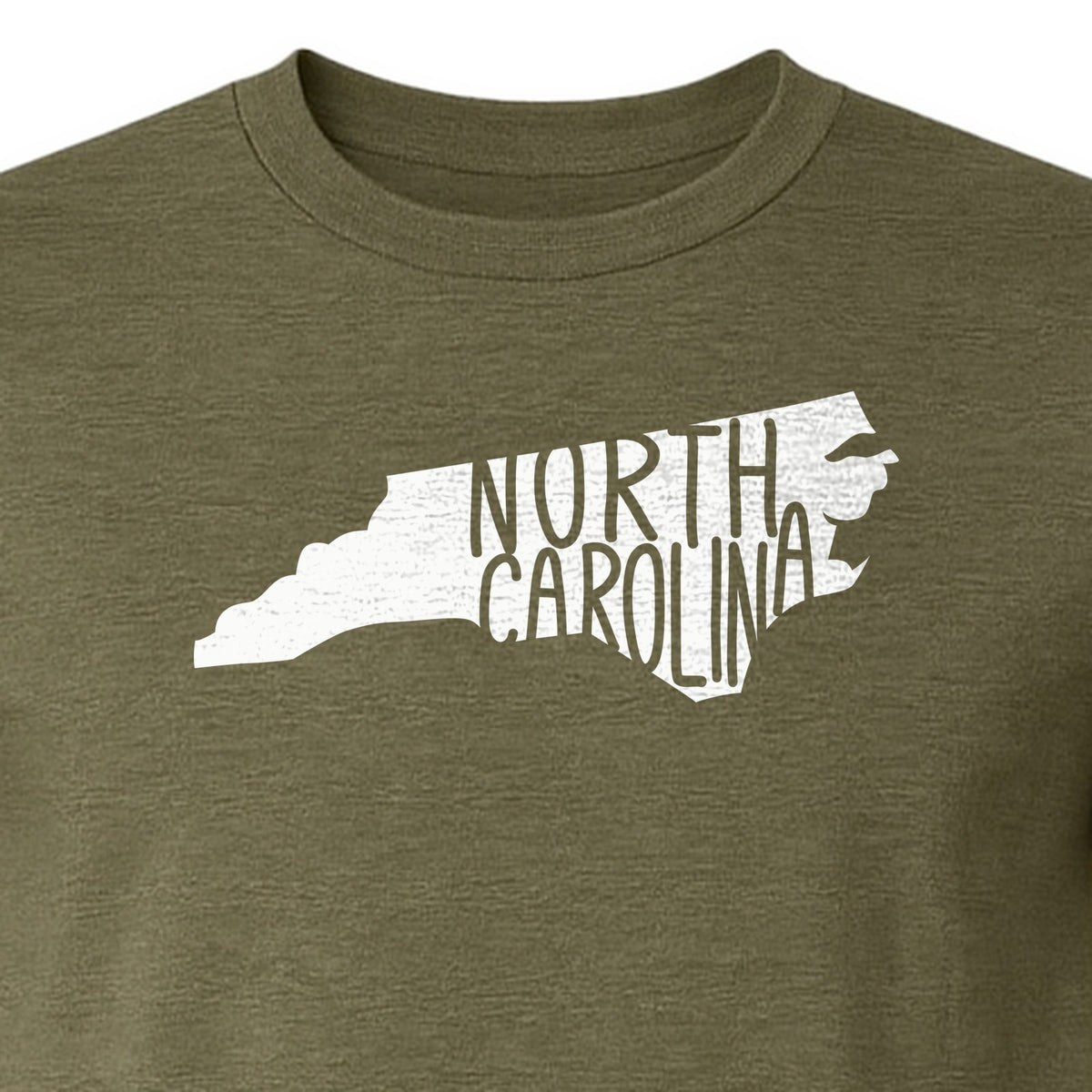 North Carolina Map T-Shirt, State Outline Graphic for NC Residents and Travel Gifts