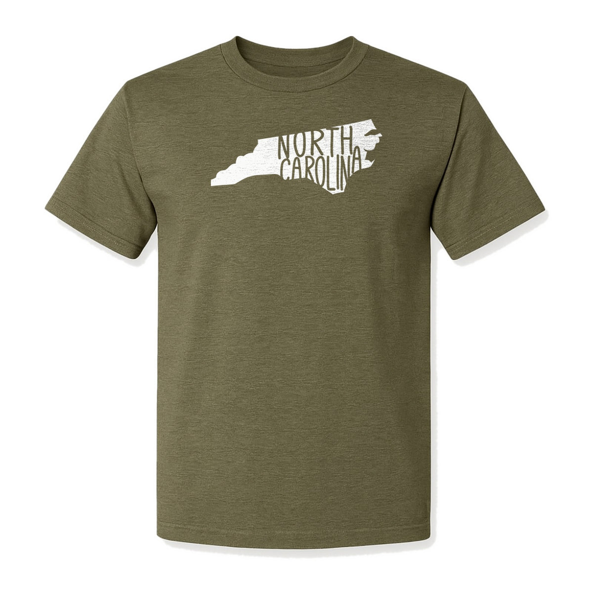 North Carolina Map T-Shirt, State Outline Graphic for NC Residents and Travel Gifts