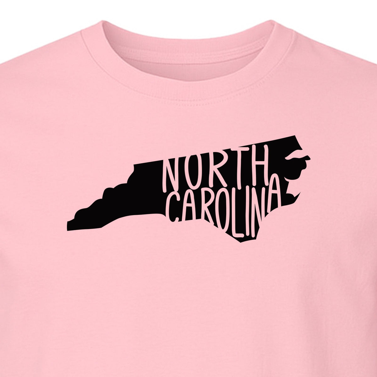 North Carolina Map T-Shirt, State Outline Graphic for NC Residents and Travel Gifts
