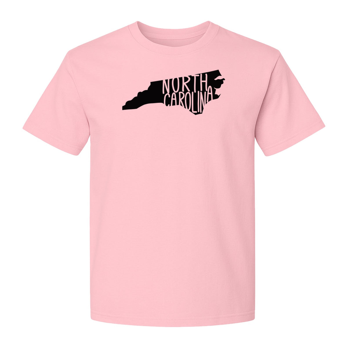 North Carolina Map T-Shirt, State Outline Graphic for NC Residents and Travel Gifts