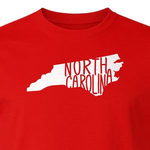 North Carolina Map T-Shirt, State Outline Graphic for NC Residents and Travel Gifts