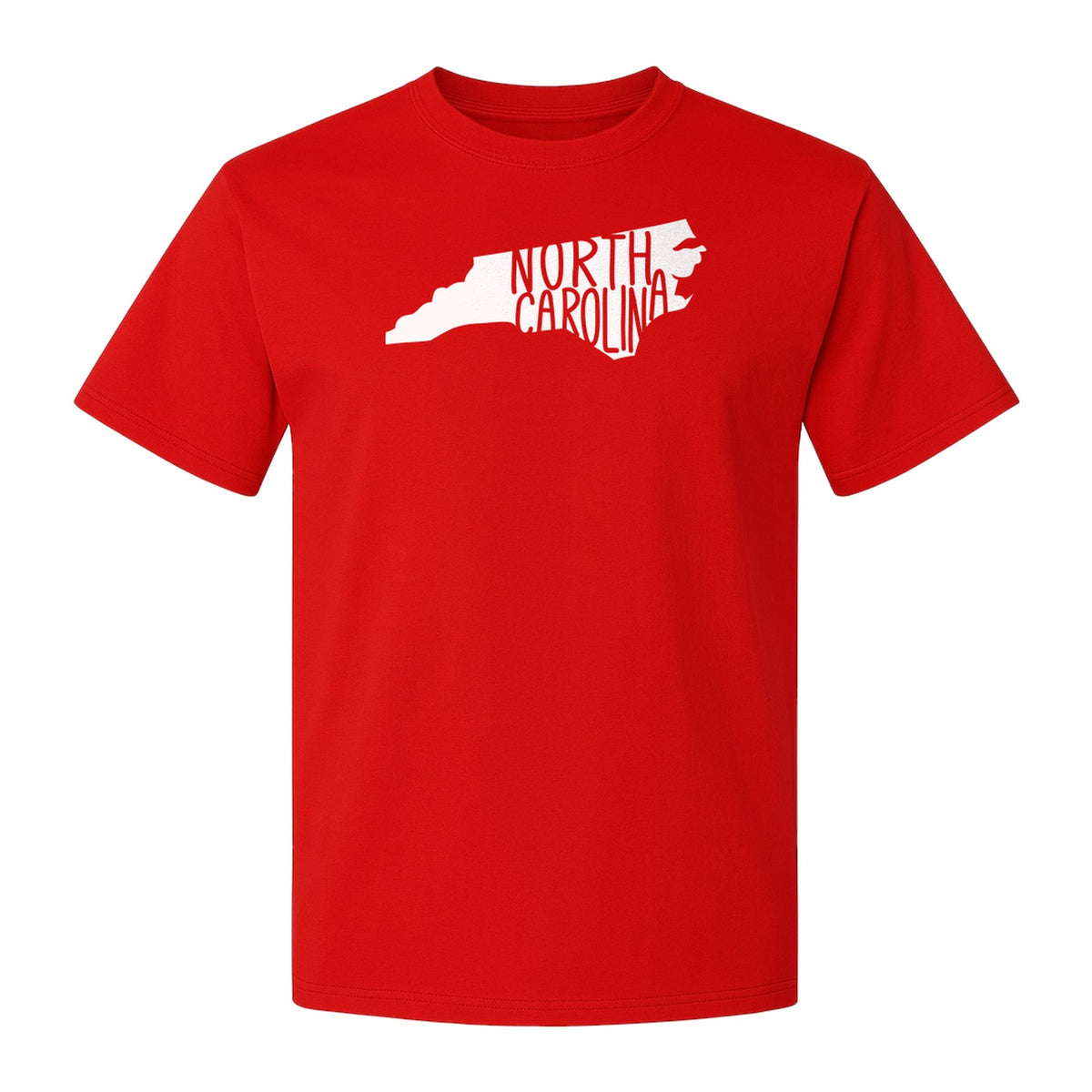 North Carolina Map T-Shirt, State Outline Graphic for NC Residents and Travel Gifts
