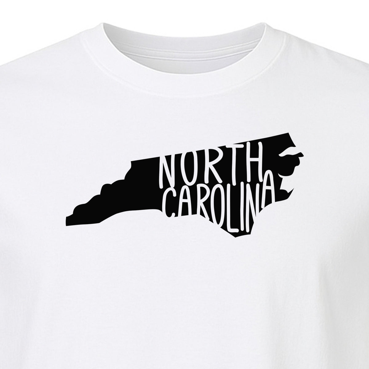 North Carolina Map T-Shirt, State Outline Graphic for NC Residents and Travel Gifts