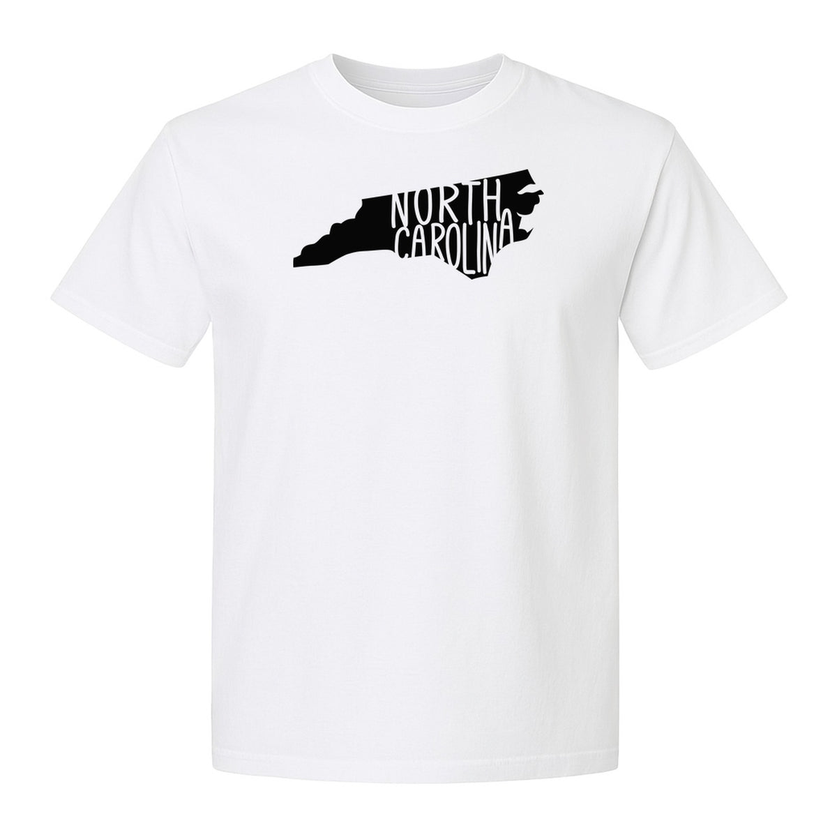North Carolina Map T-Shirt, State Outline Graphic for NC Residents and Travel Gifts