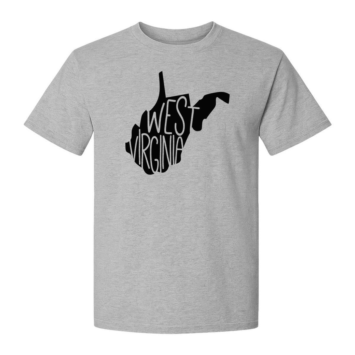 West Virginia T-Shirt, State Outline Typography Design for Home Pride and Travel