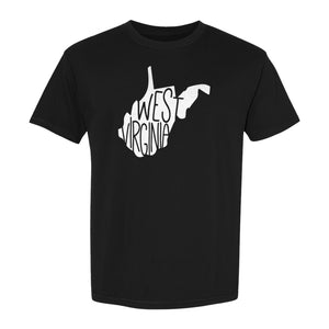 West Virginia T-Shirt, State Outline Typography Design for Home Pride and Travel