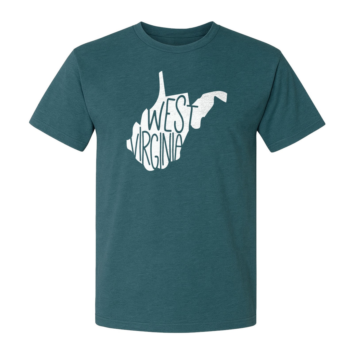 West Virginia T-Shirt, State Outline Typography Design for Home Pride and Travel