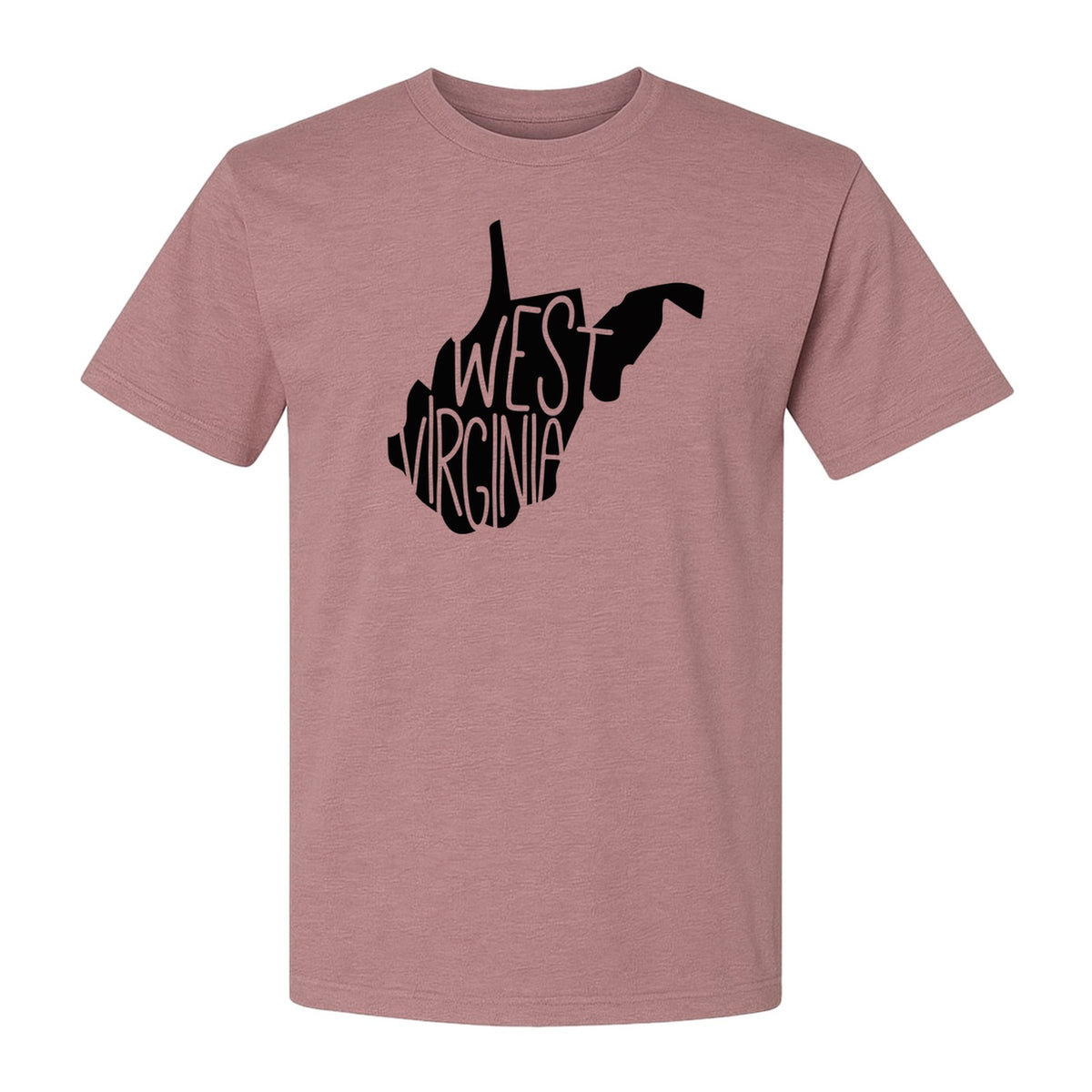 West Virginia T-Shirt, State Outline Typography Design for Home Pride and Travel