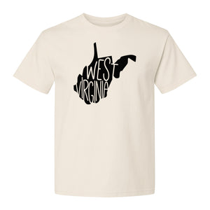 West Virginia T-Shirt, State Outline Typography Design for Home Pride and Travel