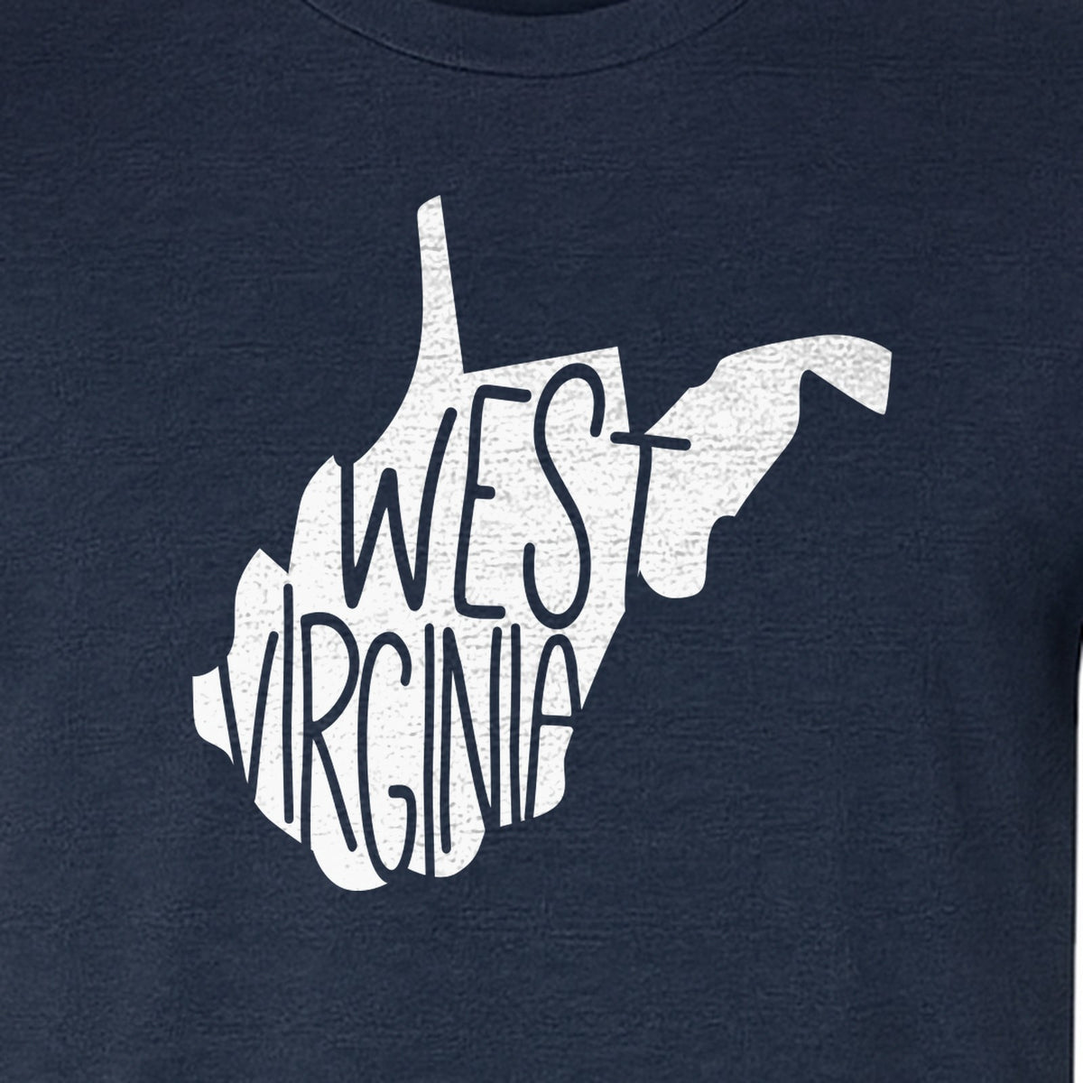 West Virginia T-Shirt, State Outline Typography Design for Home Pride and Travel
