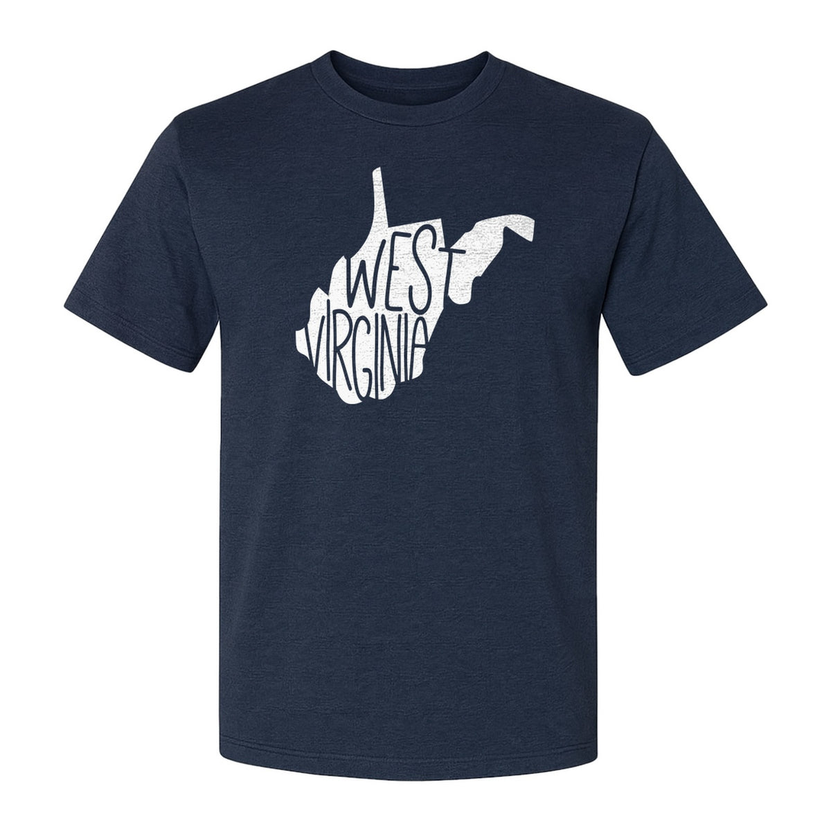 West Virginia T-Shirt, State Outline Typography Design for Home Pride and Travel