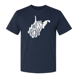 West Virginia T-Shirt, State Outline Typography Design for Home Pride and Travel