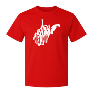 West Virginia T-Shirt, State Outline Typography Design for Home Pride and Travel
