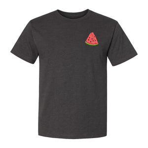 Watermelon T-Shirt, Cute Small Left Chest Fruit Graphic Tee for Summer Outfits and Gifts