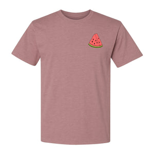 Watermelon T-Shirt, Cute Small Left Chest Fruit Graphic Tee for Summer Outfits and Gifts