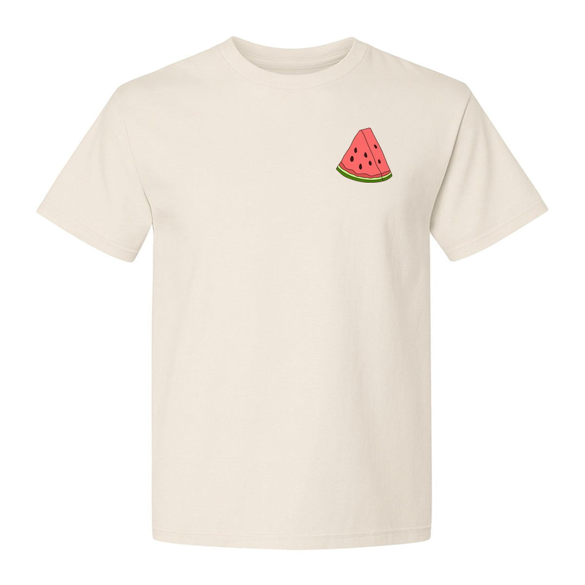Watermelon T-Shirt, Cute Small Left Chest Fruit Graphic Tee for Summer Outfits and Gifts