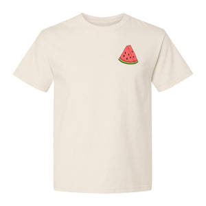 Watermelon T-Shirt, Cute Small Left Chest Fruit Graphic Tee for Summer Outfits and Gifts