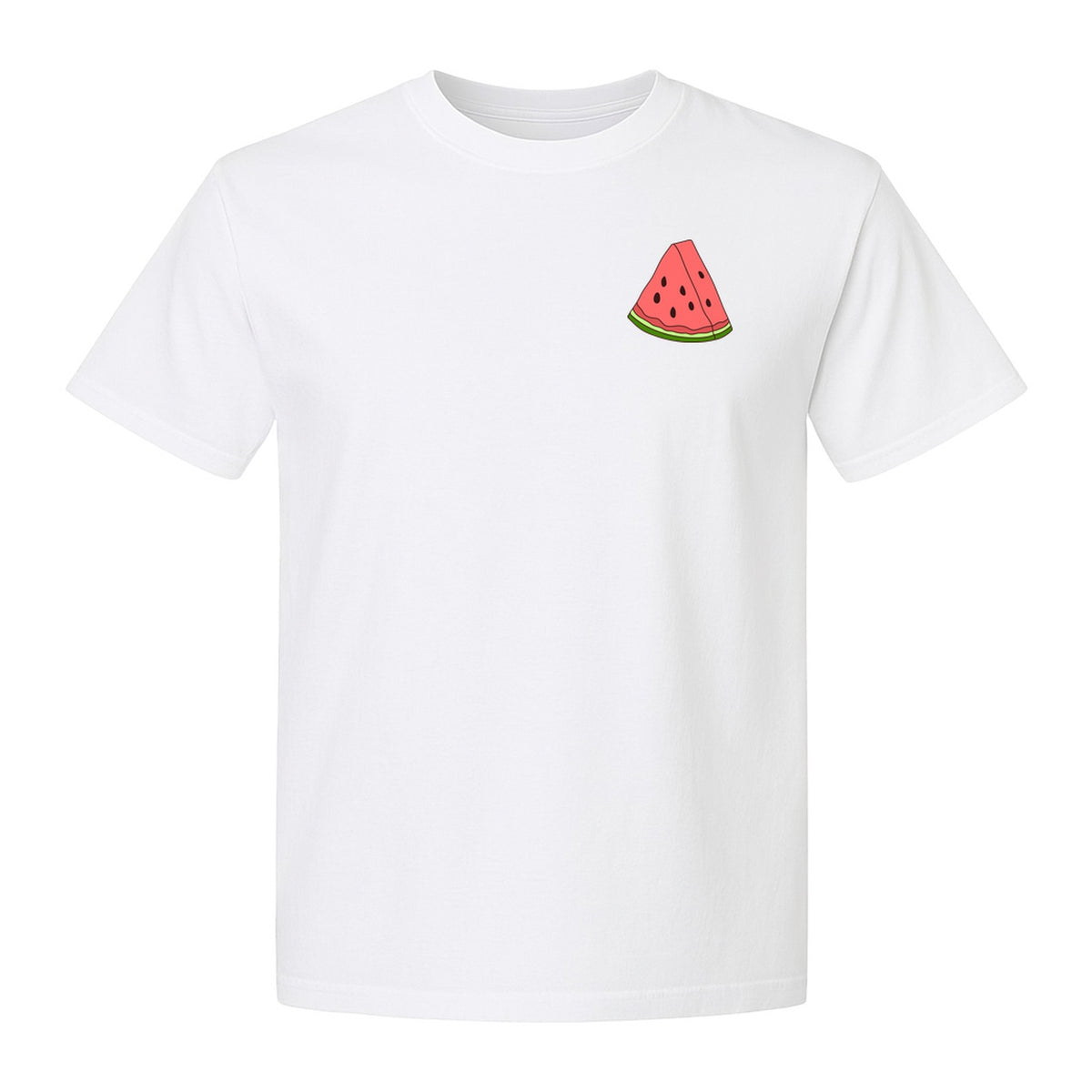 Watermelon T-Shirt, Cute Small Left Chest Fruit Graphic Tee for Summer Outfits and Gifts