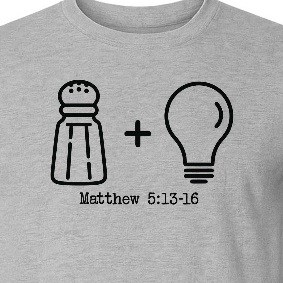 Christian Salt and Light T-Shirt, Matthew 5:13-16 Bible Verse Faith Graphic for Church