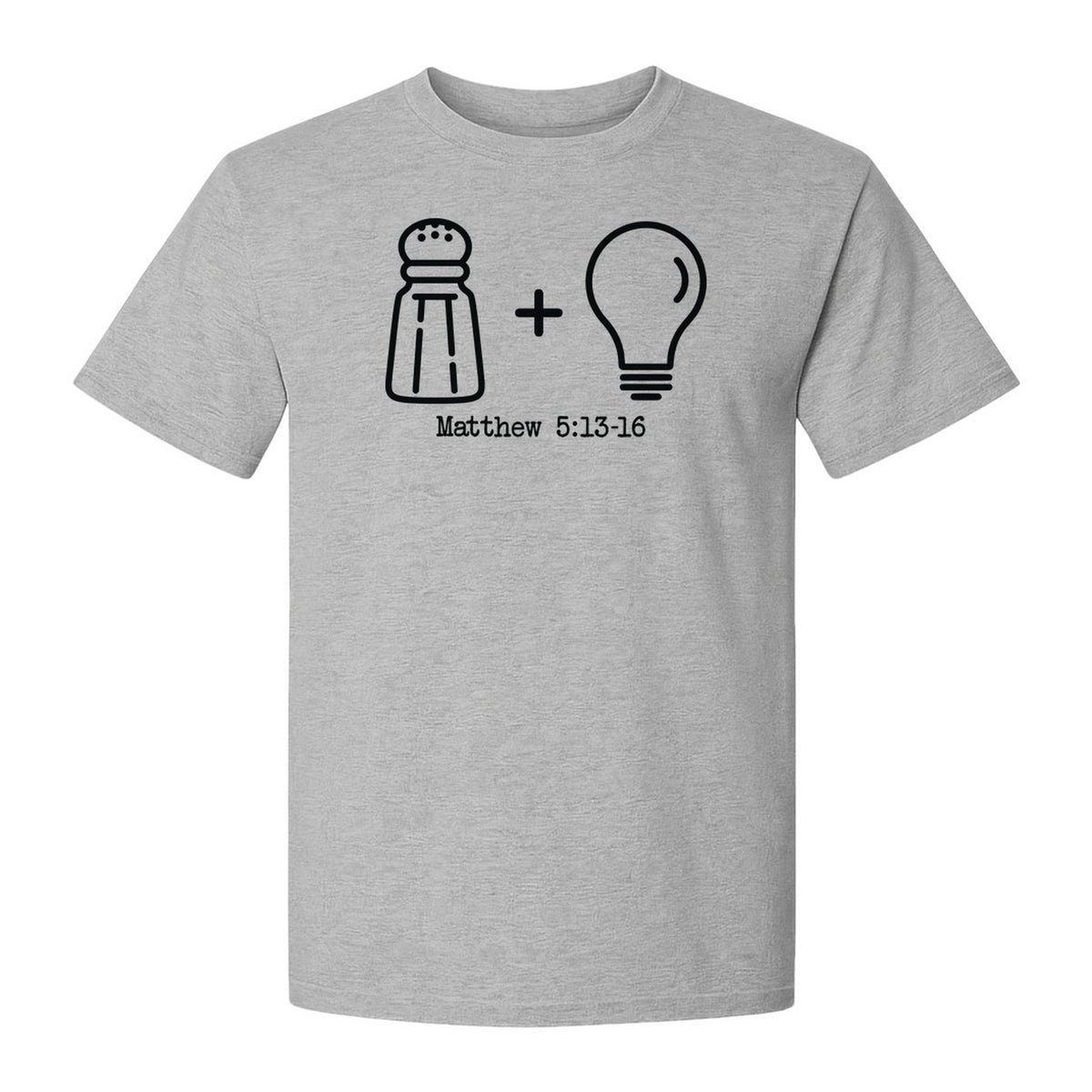 Christian Salt and Light T-Shirt, Matthew 5:13-16 Bible Verse Faith Graphic for Church
