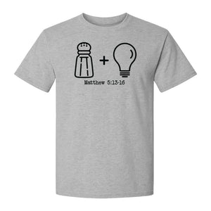 Christian Salt and Light T-Shirt, Matthew 5:13-16 Bible Verse Faith Graphic for Church