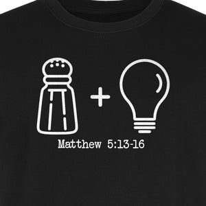 Christian Salt and Light T-Shirt, Matthew 5:13-16 Bible Verse Faith Graphic for Church