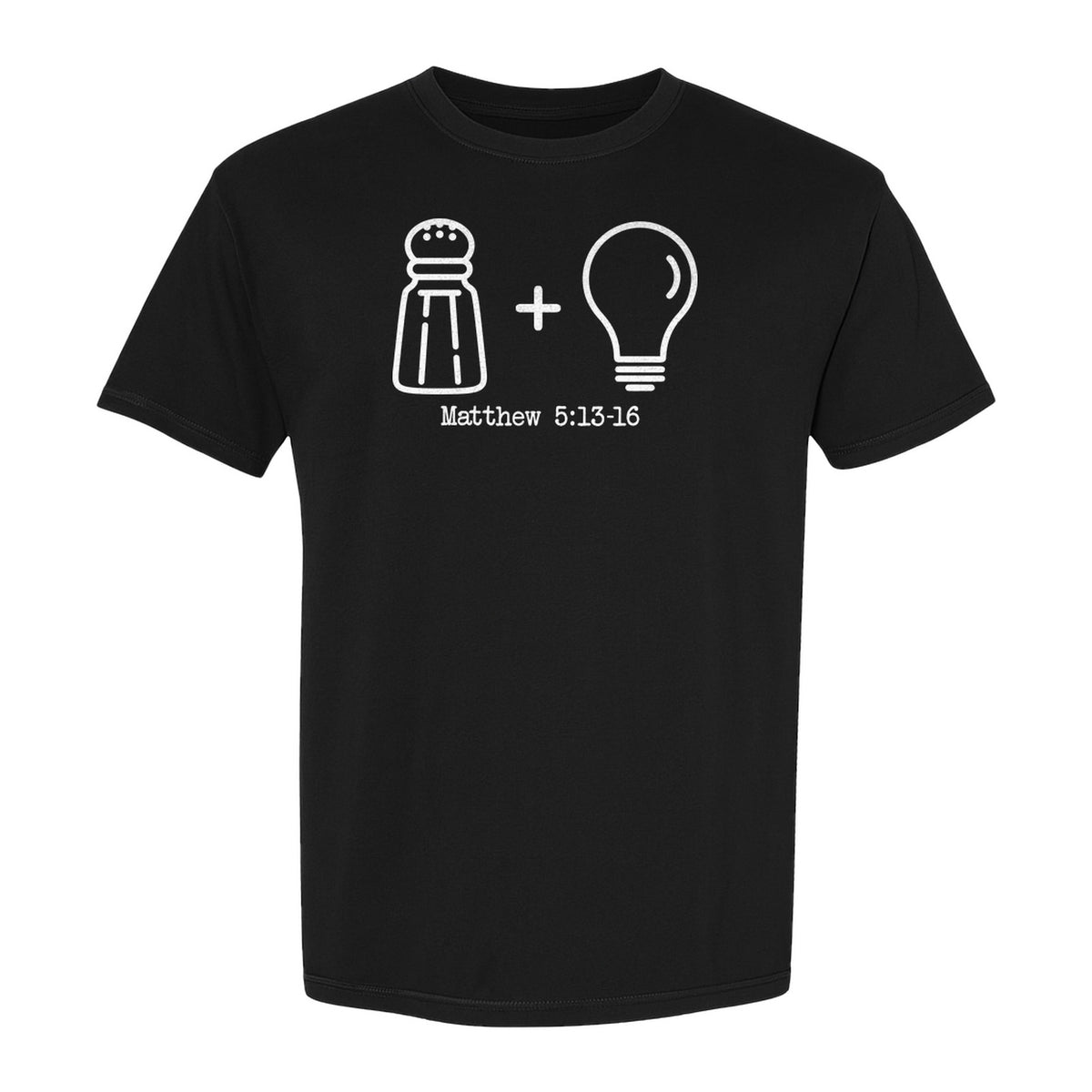 Christian Salt and Light T-Shirt, Matthew 5:13-16 Bible Verse Faith Graphic for Church
