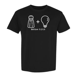 Christian Salt and Light T-Shirt, Matthew 5:13-16 Bible Verse Faith Graphic for Church