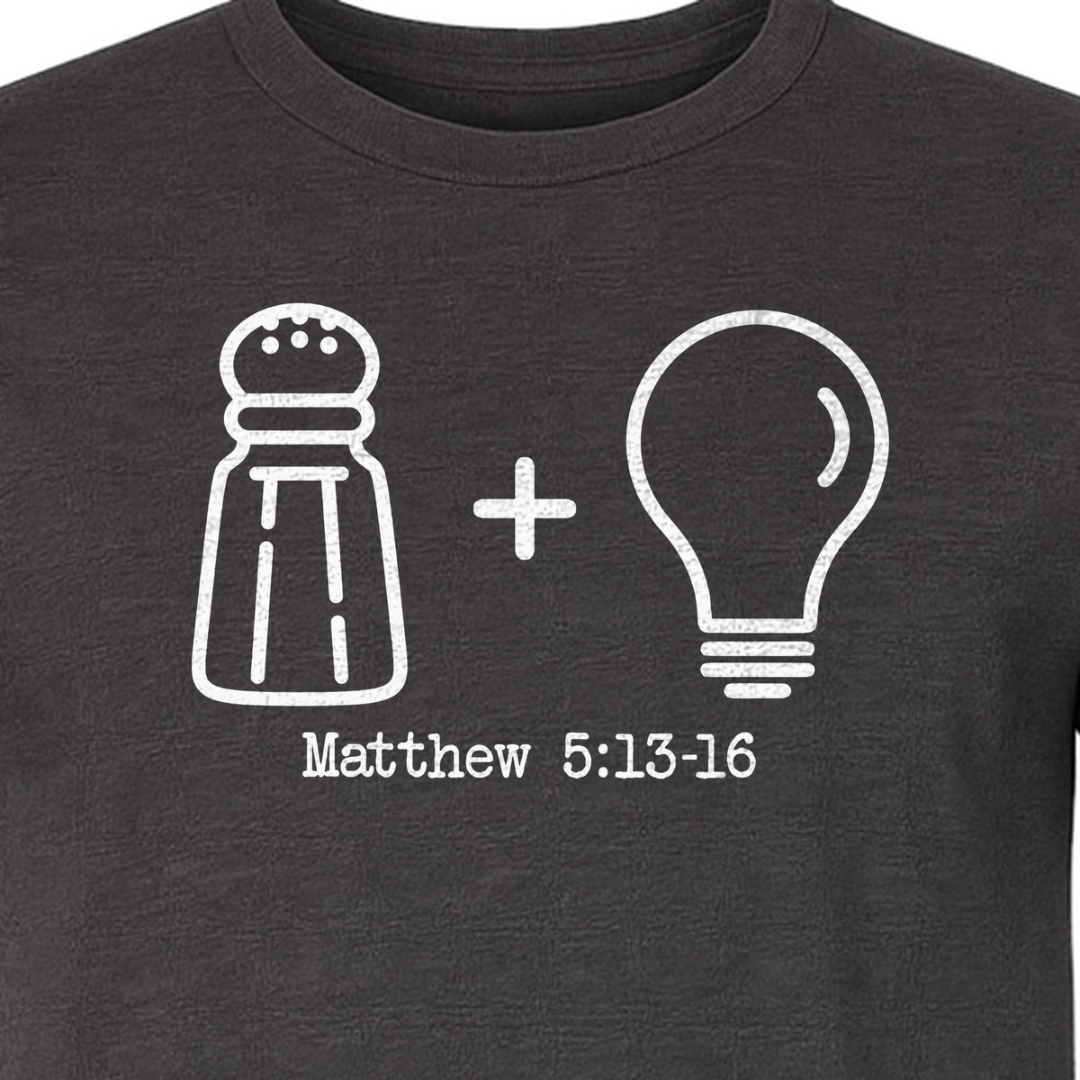 Christian Salt and Light T-Shirt, Matthew 5:13-16 Bible Verse Faith Graphic for Church