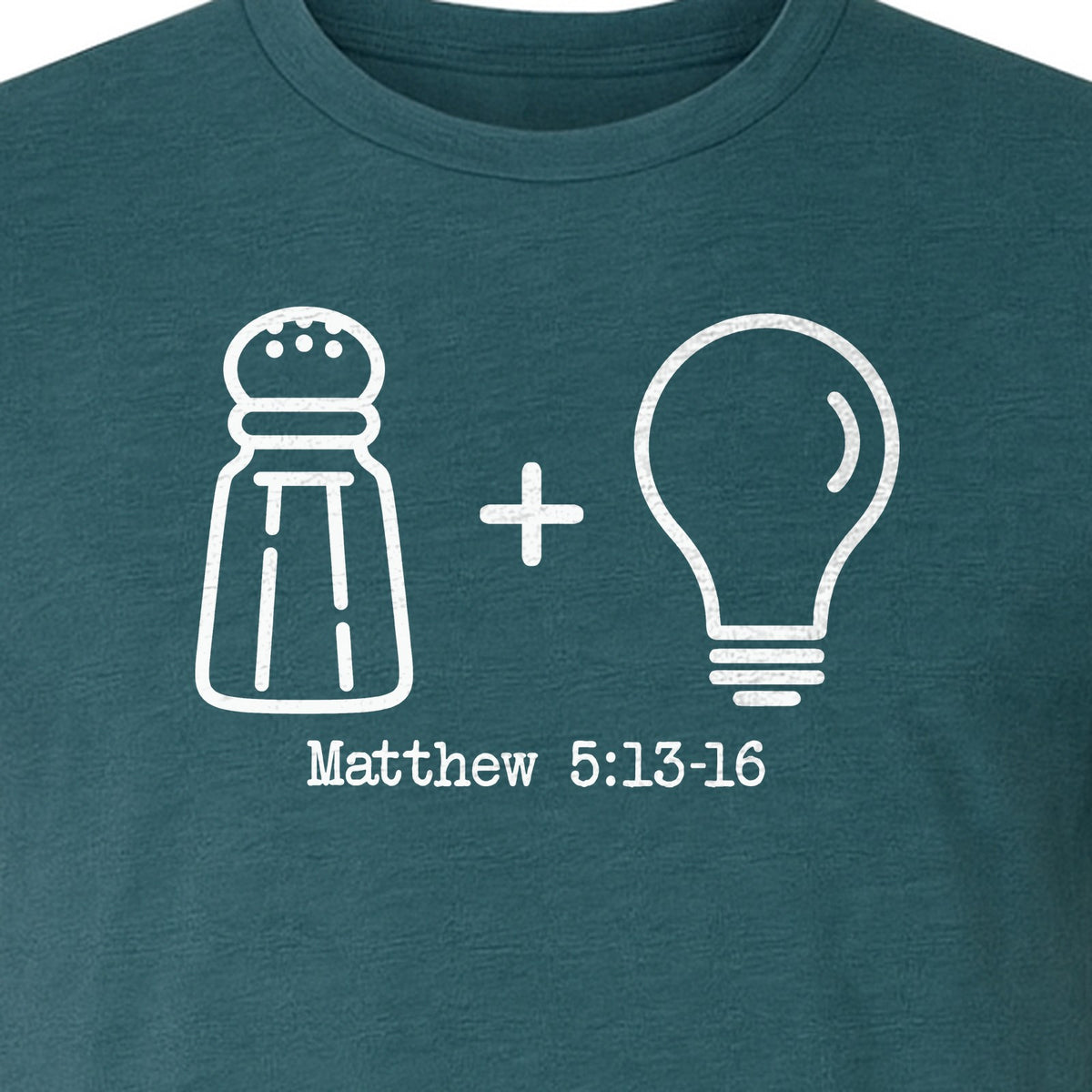 Christian Salt and Light T-Shirt, Matthew 5:13-16 Bible Verse Faith Graphic for Church