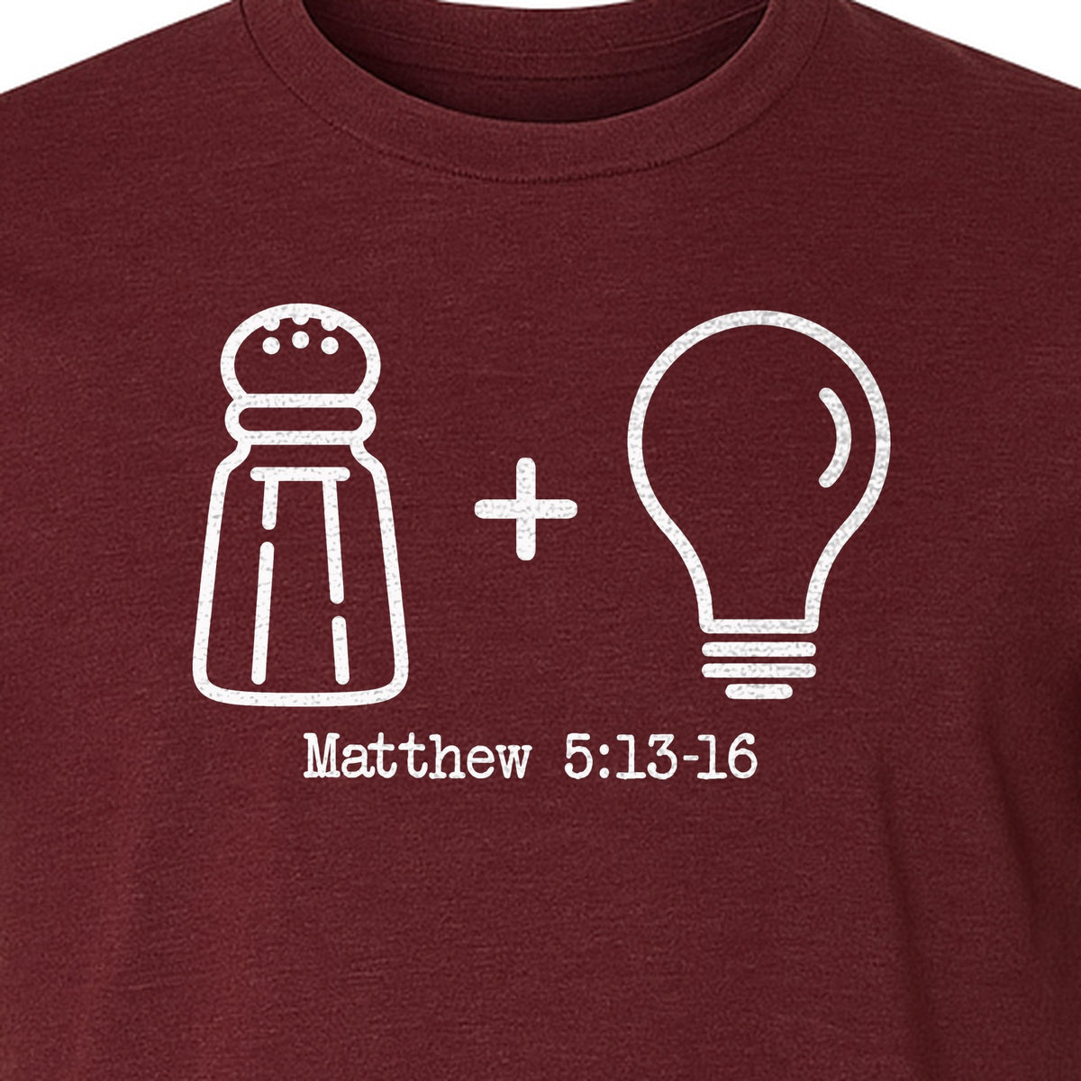 Christian Salt and Light T-Shirt, Matthew 5:13-16 Bible Verse Faith Graphic for Church