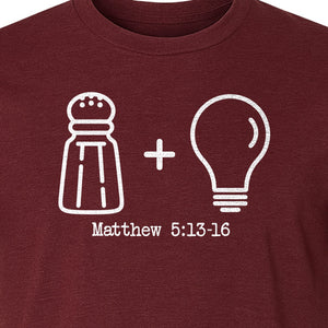 Christian Salt and Light T-Shirt, Matthew 5:13-16 Bible Verse Faith Graphic for Church