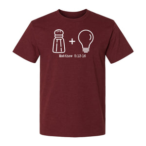 Christian Salt and Light T-Shirt, Matthew 5:13-16 Bible Verse Faith Graphic for Church