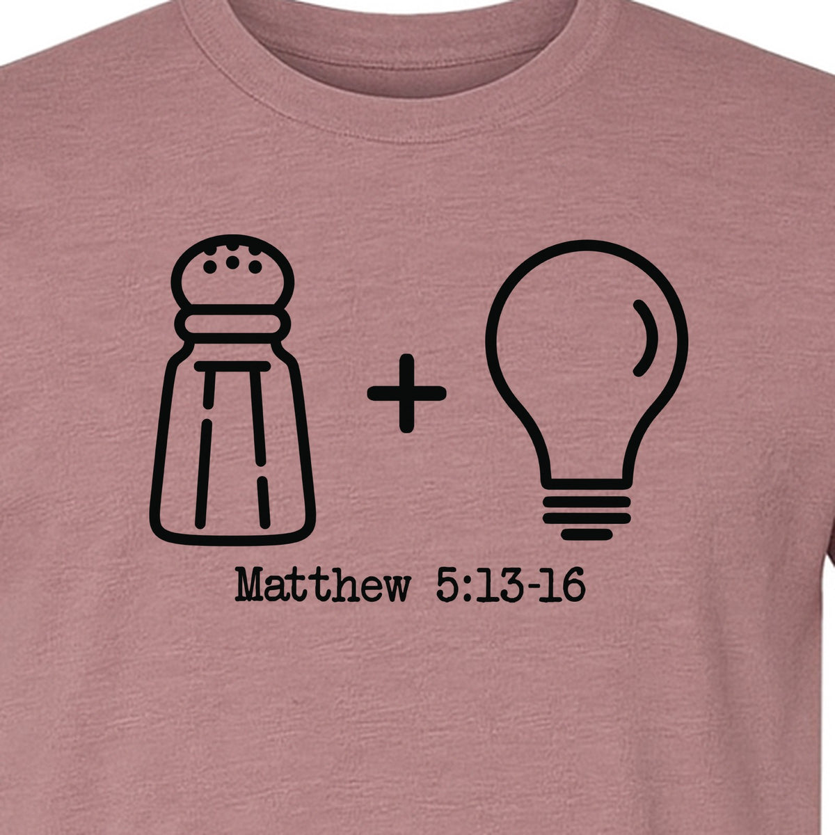 Christian Salt and Light T-Shirt, Matthew 5:13-16 Bible Verse Faith Graphic for Church