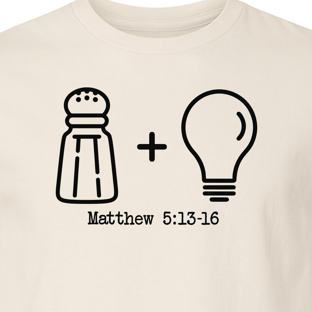 Christian Salt and Light T-Shirt, Matthew 5:13-16 Bible Verse Faith Graphic for Church