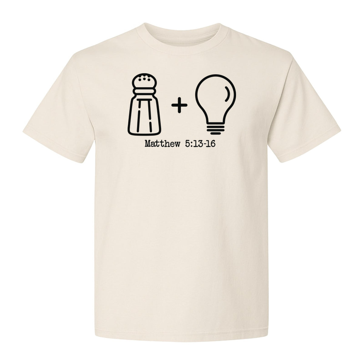 Christian Salt and Light T-Shirt, Matthew 5:13-16 Bible Verse Faith Graphic for Church