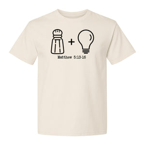 Christian Salt and Light T-Shirt, Matthew 5:13-16 Bible Verse Faith Graphic for Church