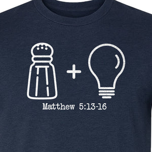 Christian Salt and Light T-Shirt, Matthew 5:13-16 Bible Verse Faith Graphic for Church