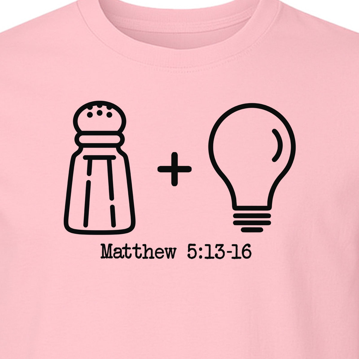 Christian Salt and Light T-Shirt, Matthew 5:13-16 Bible Verse Faith Graphic for Church