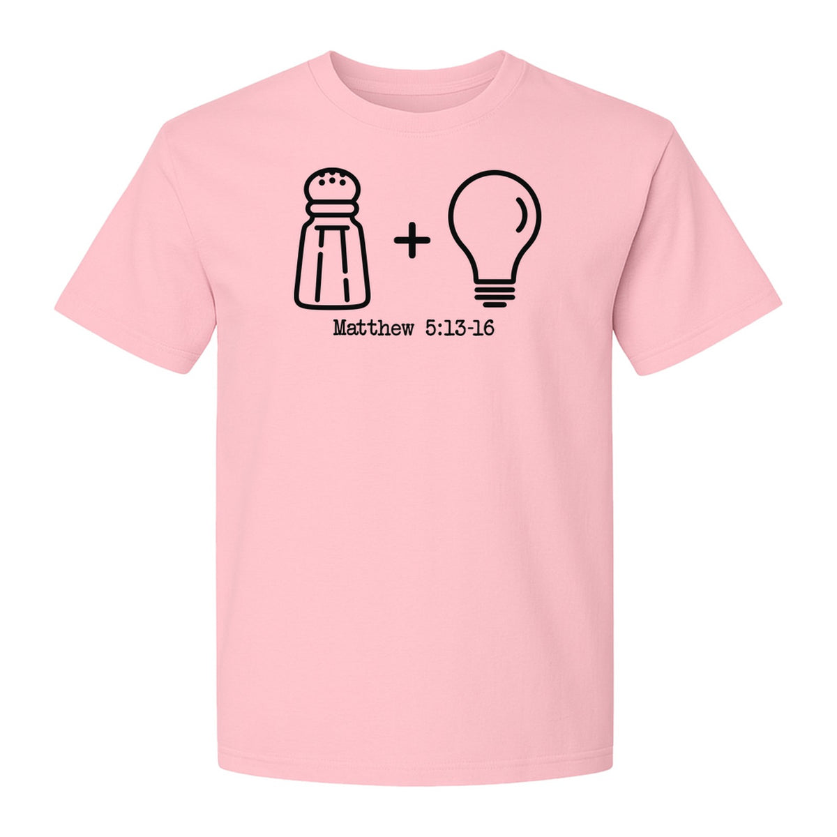 Christian Salt and Light T-Shirt, Matthew 5:13-16 Bible Verse Faith Graphic for Church