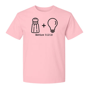 Christian Salt and Light T-Shirt, Matthew 5:13-16 Bible Verse Faith Graphic for Church