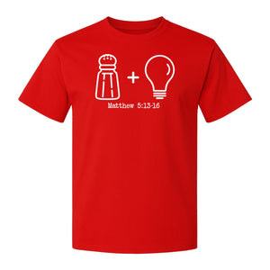 Christian Salt and Light T-Shirt, Matthew 5:13-16 Bible Verse Faith Graphic for Church